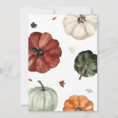 Bourgogne Herfst pompoen Baby shower Kaart (Achterkant)