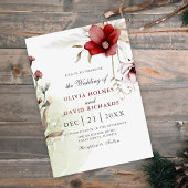 Bourgogne Hiver Elegance Faire-part de mariage