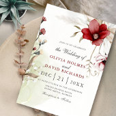Bourgogne Hiver Elegance Faire-part de mariage