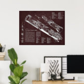 Bourgogne I Saturn V Poster Infographique (Bureau à domicile)