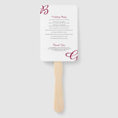 Bourgogne Initialen najaar najaar voetbalprogramma Handwaaier (Achterkant)