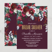 Bourgogne Ivoor Floral Arrangement Vrijgezellenfee Kaart (Voorkant / Achterkant)