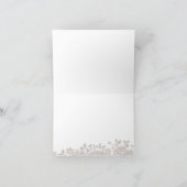 Bourgogne kant rustieke bruiloft dank u bedankkaart (Binnen)