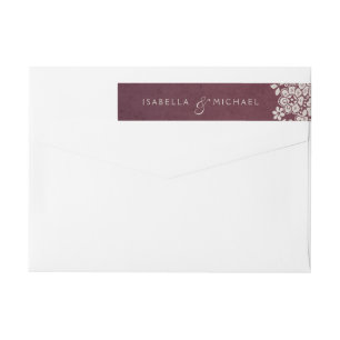 Bourgogne kant rustieke bruiloft monogram