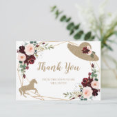 Bourgogne Kentucky Derby Carte de remerciements (Debout devant)