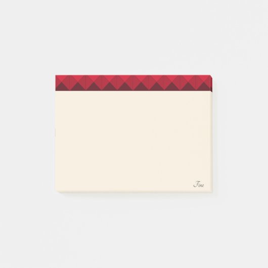 Bourgogne kopbal op beige post-it® notes (Voorkant)