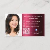 Bourgogne logo foto Qr code social media Visitekaartje (Achterkant)