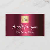 Bourgogne logo qr code cadeaubon kaart visitekaartje (Voorkant)