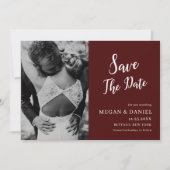 Bourgogne | Mariage Enregistrer la date Invitation (Devant)