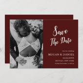 Bourgogne | Mariage Enregistrer la date Invitation (Devant / Derrière)