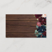 Bourgogne & Marine Combien de baisers Douche Carte (Dos)