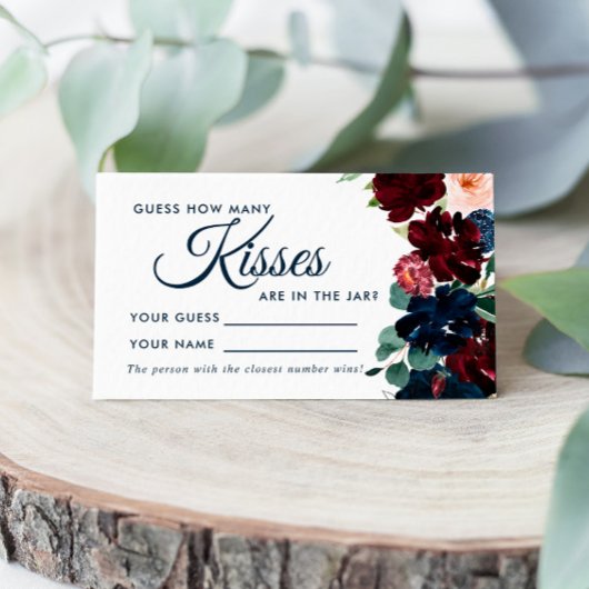 Bourgogne & Marine Combien de baisers Douche Carte