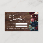 Bourgogne & Marine Combien de bonbons Carte de jeu (Devant)