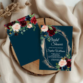 Bourgogne, marine et médaillon d'or Invitation de 