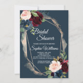 Bourgogne, marine et médaillon d'or Invitation de  (Devant)