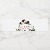 Bourgogne, Marine Floral Étiquettes de bouteilles (Étiquettes simples)