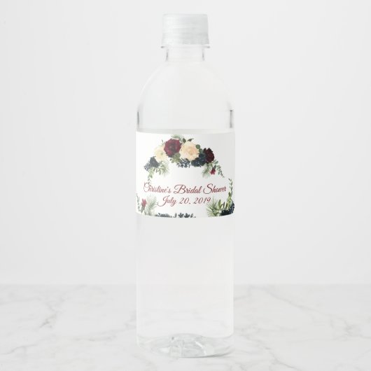 Bourgogne, Marine Floral Étiquettes de bouteilles (Devant)