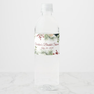 Bourgogne, Marine Floral Water Flessenetiketten Waterfles Etiket