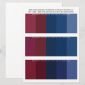 Bourgogne Marine & Jewel Tone Bruiloft Kleurenpale (Voorkant / Achterkant)