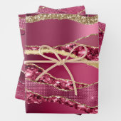 Bourgogne maroon gouden folie glitter classy chic inpakpapier vel (In situ)