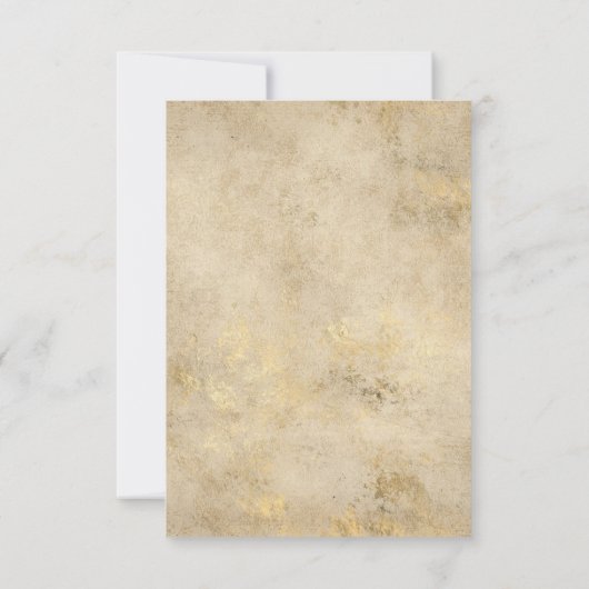 Bourgogne-Marsala, Bloem en Goud Geometrisch Save The Date (Achterkant)