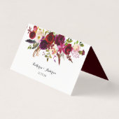 Bourgogne Marsala Bohemian Tafel Plaats Kaart (Achterkant)