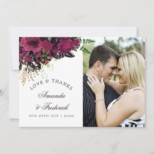 Bourgogne - Marsala et Merci Mariage d'or (Devant)