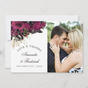 Bourgogne - Marsala et Merci Mariage d'or