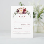 Bourgogne Marsala Floral RSVP (Debout devant)