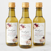 Bourgogne Marsala Mini bouteille de vin Étiquettes (Bouteilles)