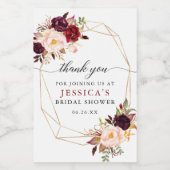 Bourgogne Marsala Mini bouteille de vin Étiquettes (Étiquettes simples)