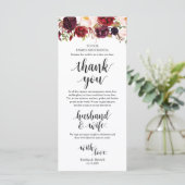 Bourgogne Marsala, plaats instelling Dank u kaart (Staand voorkant)