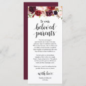 Bourgogne Marsala, plaats instelling Dank u kaart (Voorkant / Achterkant)