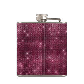 Bourgogne Marsala Sparkle Monogram & Initiaal Heupfles (Achterkant)
