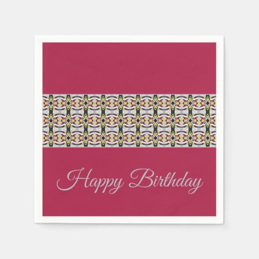 Bourgogne met decoratief patroon servet (Voorkant)