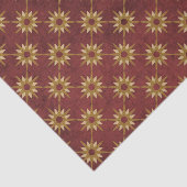 Bourgogne met Gold Stars Pattern Tissuepapier (Detail)