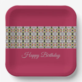 Bourgogne met grijs papieren bordje