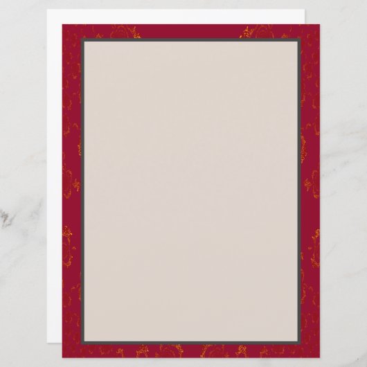 Bourgogne n Gold Designed Papierblad (Voorkant / Achterkant)