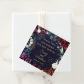 Bourgogne Navy bruiloft gunst cadeau Label (In situ)