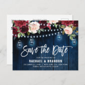 Bourgogne Navy String Lichtmetselaar Jar Save the  Briefkaart (Voorkant / Achterkant)