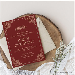 Bourgogne Nikah ceremonie islamitische moslim brui Kaart