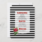 Bourgogne Noir Blanc Birdcage Mariage Invitations (Dos)