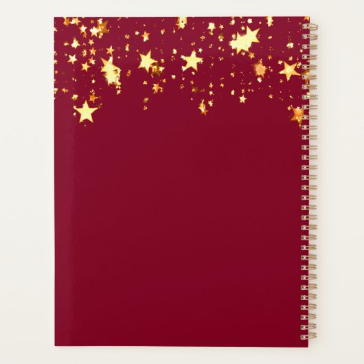 Bourgogne or étoile nom monogramme 2026 (Dos)