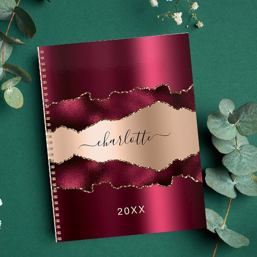 Bourgogne or rose gold agate marbre nom 2027