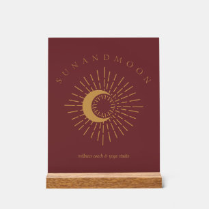 Bourgogne or Soleil Lune Énergie Solaire Spirituel