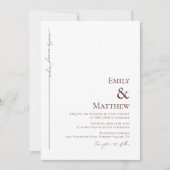 Bourgogne où Forever commence Faire-part de mariag (Devant)