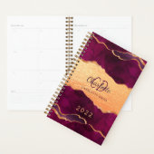 Bourgogne paars goudmakreel 2023 planner (Display)