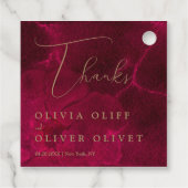 Bourgogne Passie bruiloft Bedankjes Labels (Achterkant)