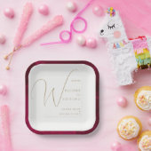 Bourgogne Passie bruiloft Papieren Bordje (Feest)