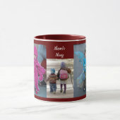 Bourgogne personaliseer 3 FOTO-TEMPLATE Gift Coffe Mok (Midden)